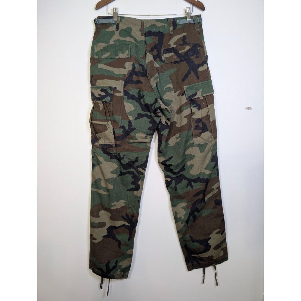 US Military Woodland Camo Cargo Pants Medium 31-35 Long Gorpcore Utility - Picture 4 of 13
